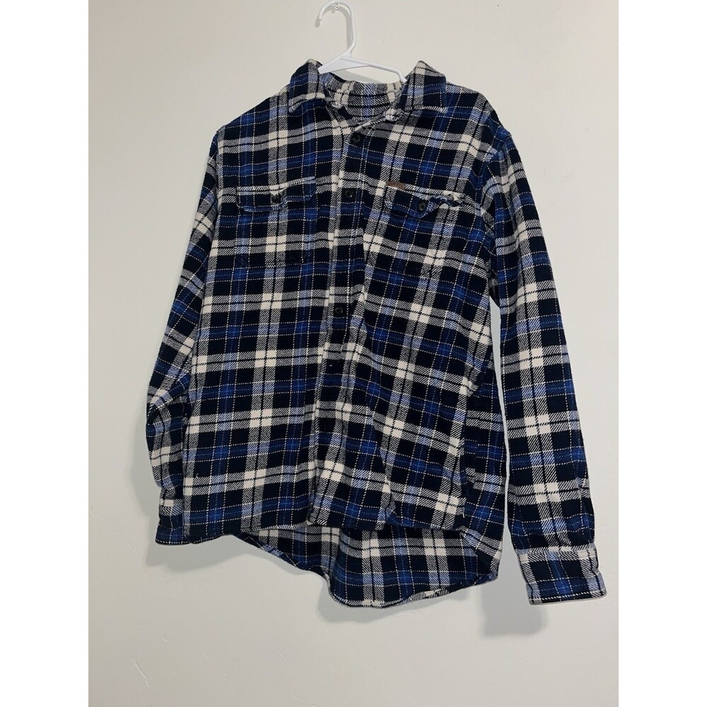 Orvis Plaid Flannel Jacket Medium Men 100% Cotton